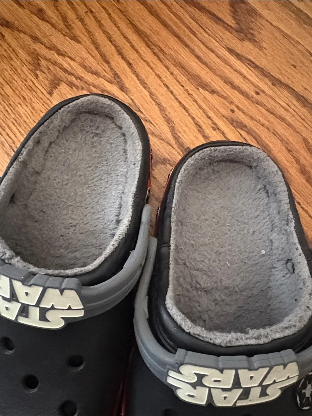 Star Wars Black and Red Kids Slip-On Clogs with Logo Strap
